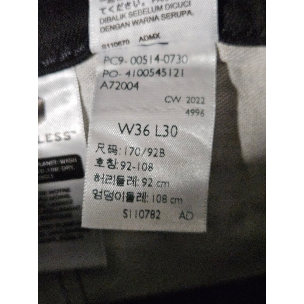 Levis 514 Mens Black Straight Fit Jeans 36x30 - Picture 8 of 8